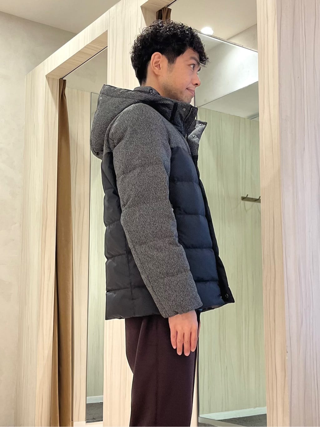 URAさんの「TAKEO KIKUCHI｜カラーコンビ ダウンブルゾン」を使ったコーディネート