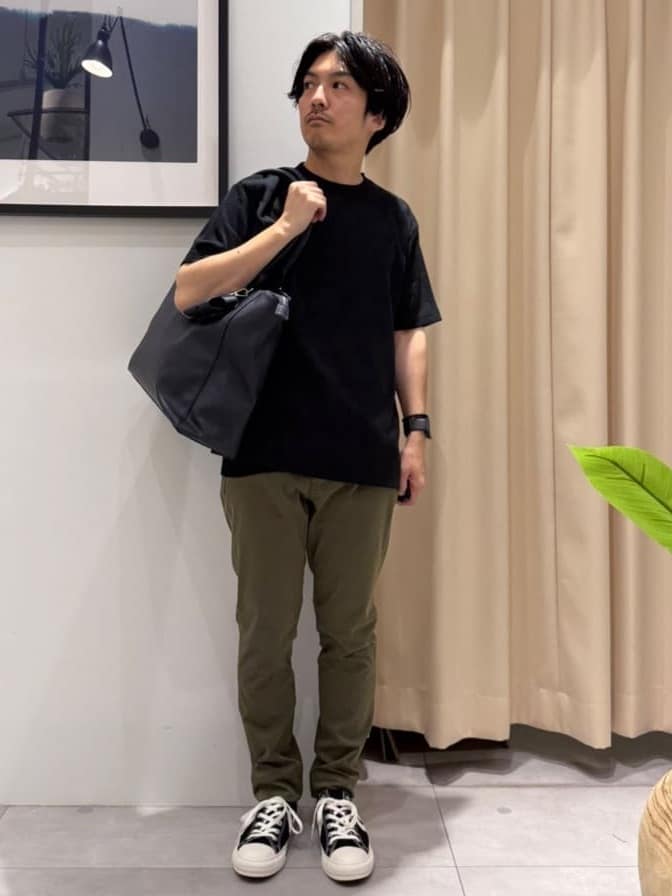 はさんの「THE SHOP TK｜パターンジャカード半袖Tシャツ【洗濯機OK】」を使ったコーディネート