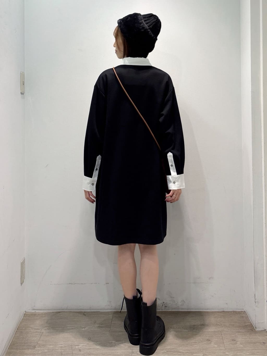 ぶまりんさんの「OPAQUE.CLIP｜ポロ衿配色ミニワンピース【洗濯機OK】」を使ったコーディネート