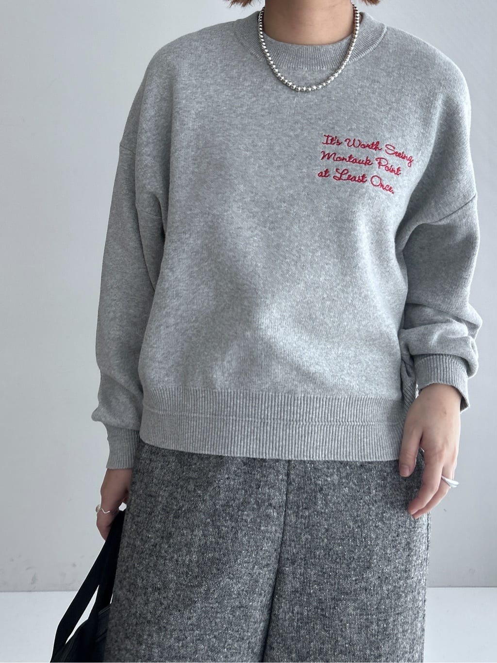 Hirokaさんの「Dessin｜【洗える/後ろゴム】ツイードワイドパンツ」を使ったコーディネート