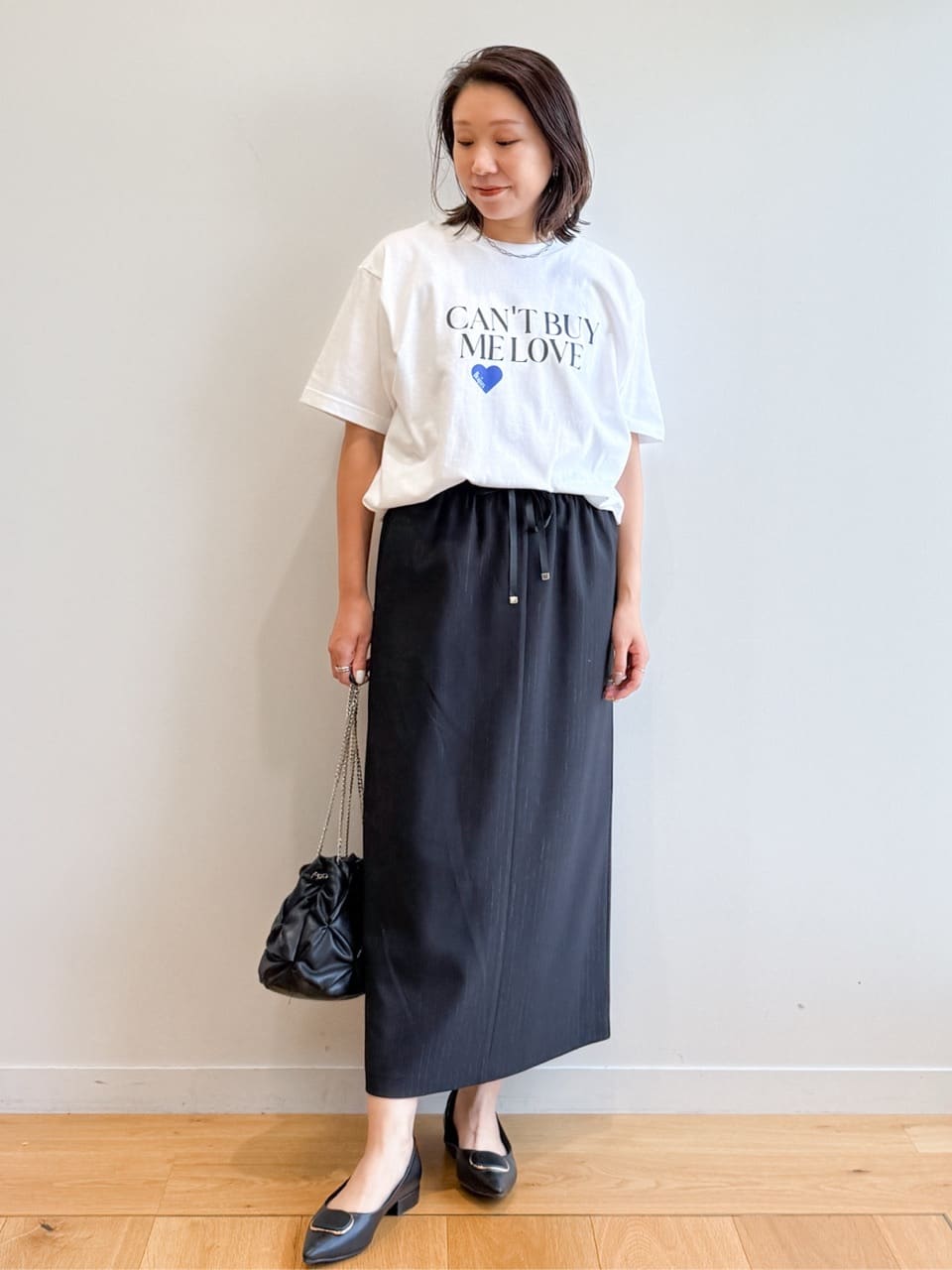 yuka.aさんの「OPAQUE.CLIP｜ロックTシャツ別注アソート【GREEN DAY／METALLICA／THE BEATLES】」を使ったコーディネート