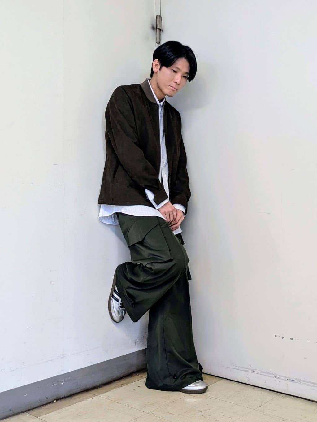 ryoさんの「TAKEO KIKUCHI｜アマレッタ（R）スウェード MA－1 ブルゾン」を使ったコーディネート