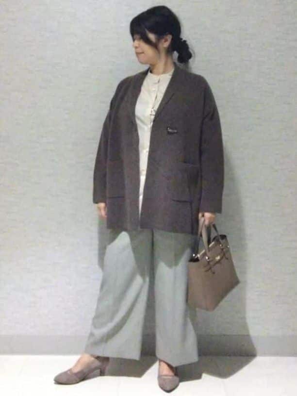 sakoさんの「Reflect｜【ライトアウター／気軽な羽織に◎】オフボディカーディガン」を使ったコーディネート