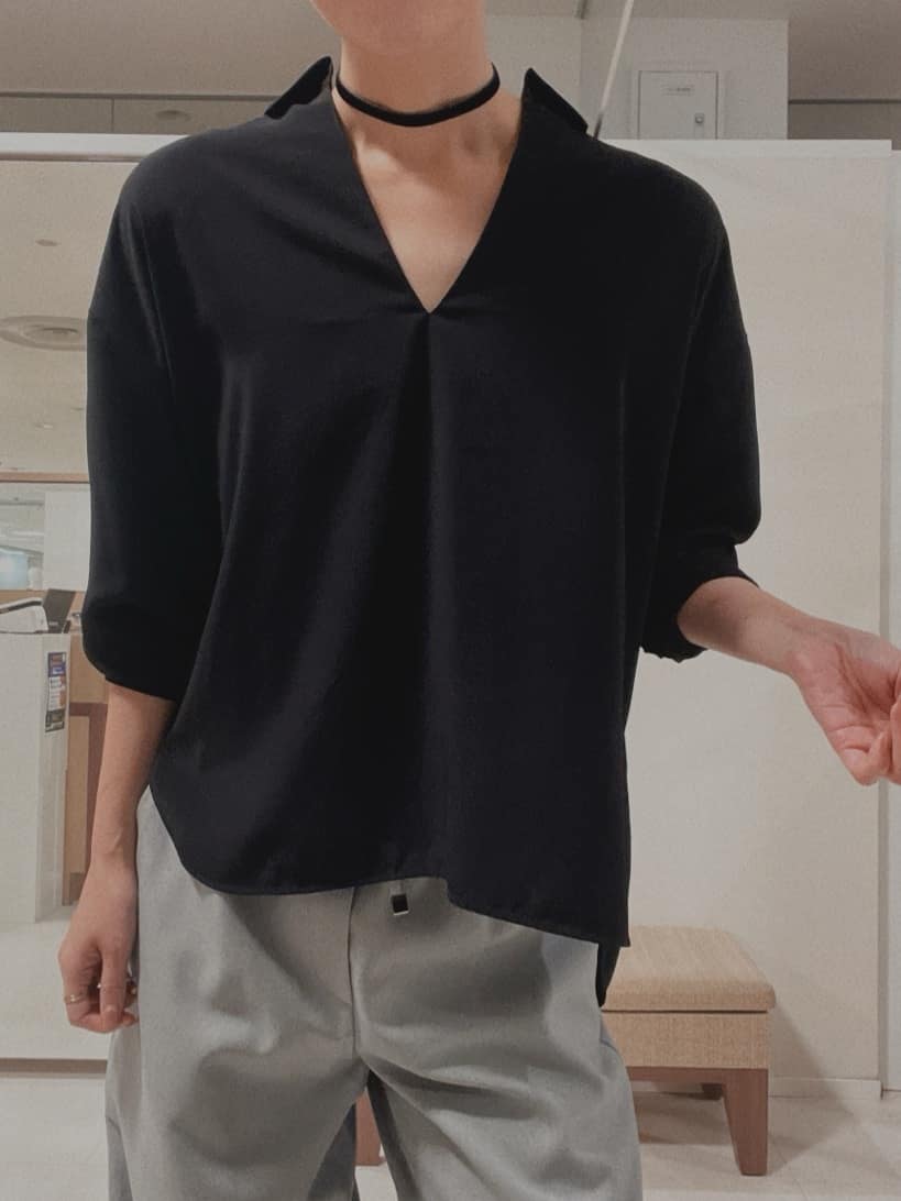 IWAMOさんの「UNTITLED｜【洗える/ワイド/ウエストゴム】ストレッチドロストパンツ」を使ったコーディネート