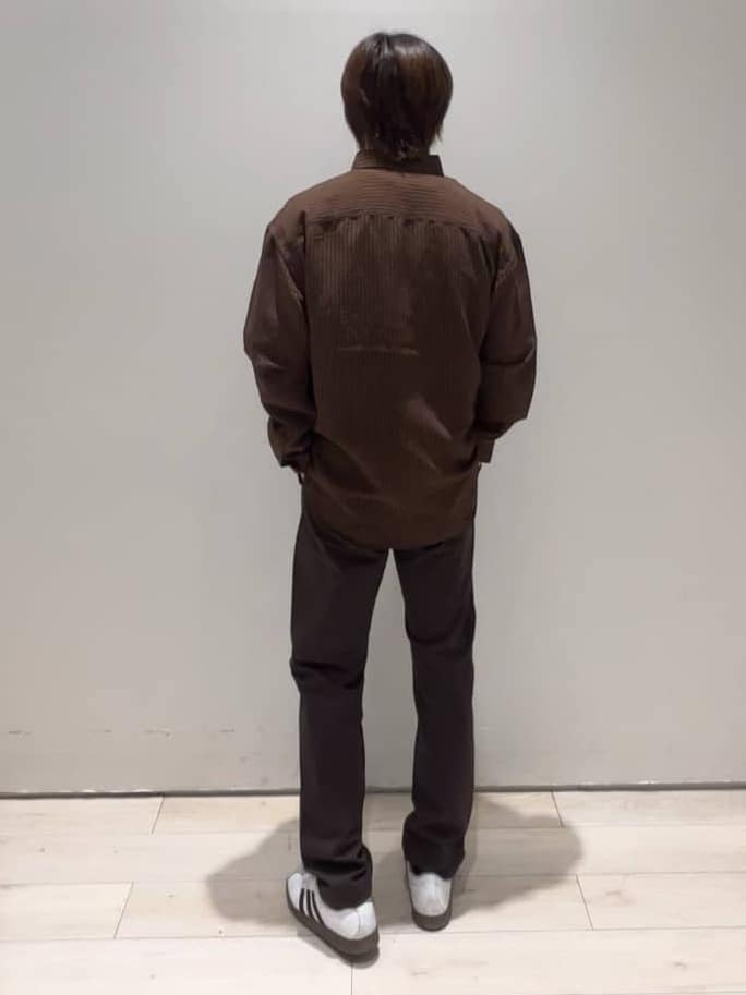 Neneさんの「THE SHOP TK｜チェック＆ストライプ アソート長袖シャツ【洗濯機OK】」を使ったコーディネート