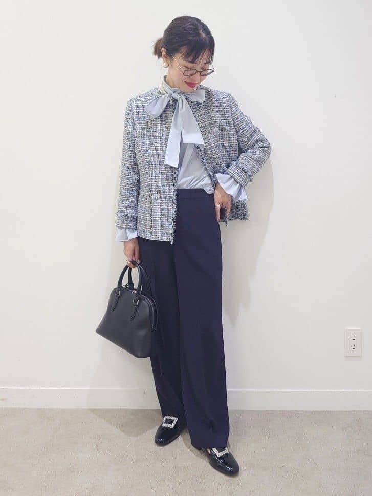 MUTSUKOさんの「UNTITLED｜【仕事着/スーツ】ファンシーツイード ジャケット」を使ったコーディネート