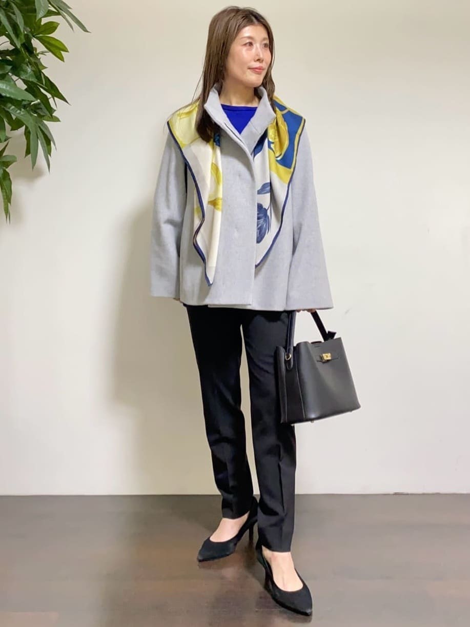 tomoさんの「UNTITLED｜【あったか素材/ストレッチ性】裏起毛テーパードパンツ」を使ったコーディネート