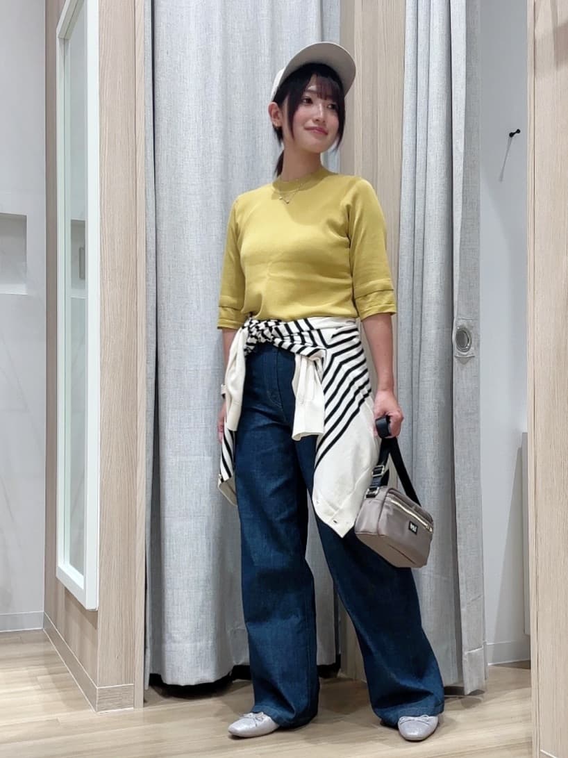 Fumikaさんの「grove｜【ひんやり多機能】やわらかドライタッチ 袖口シアードッキングプルオーバー」を使ったコーディネート