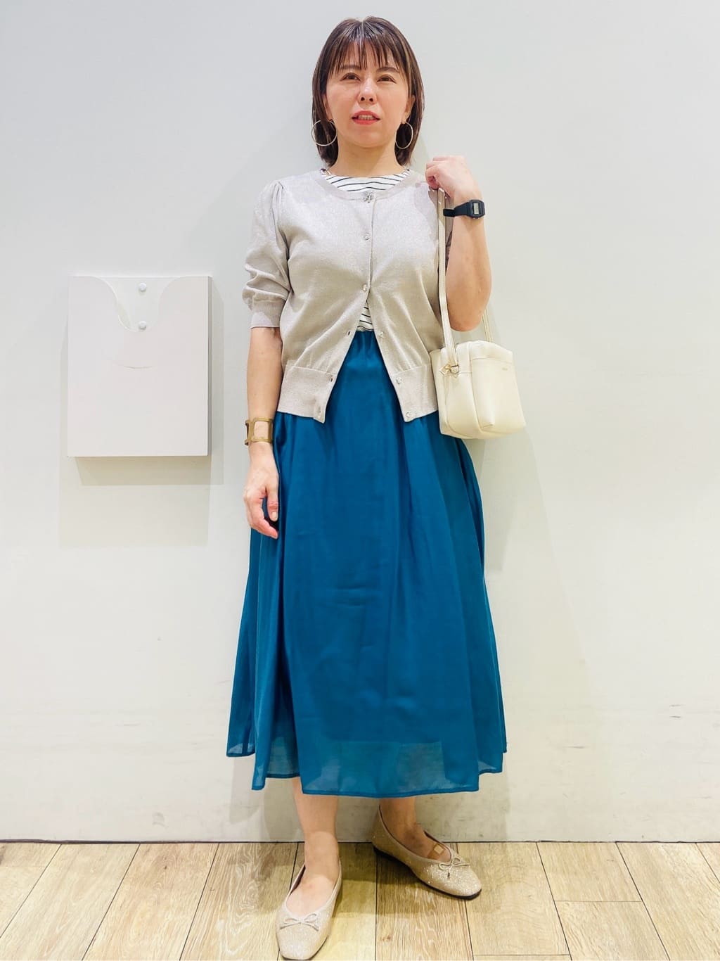 YUKOさんの「index｜《7色展開／XS-LLサイズ》多機能タックスリーブトップス【汗ジミ防止／吸水速乾／接触冷感／UVケア」を使ったコーディネート