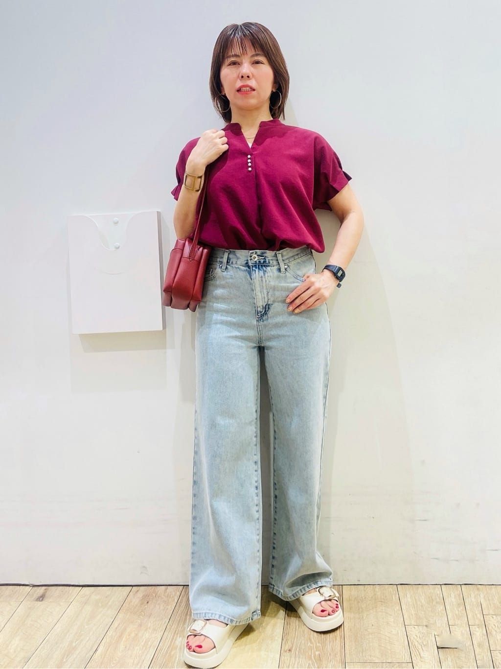 YUKOさんの「index｜《7色展開／XS-LLサイズ》タックスリーブスキッパーブラウス【洗濯機洗い可／吸水速乾／抗ピル／防シ」を使ったコーディネート