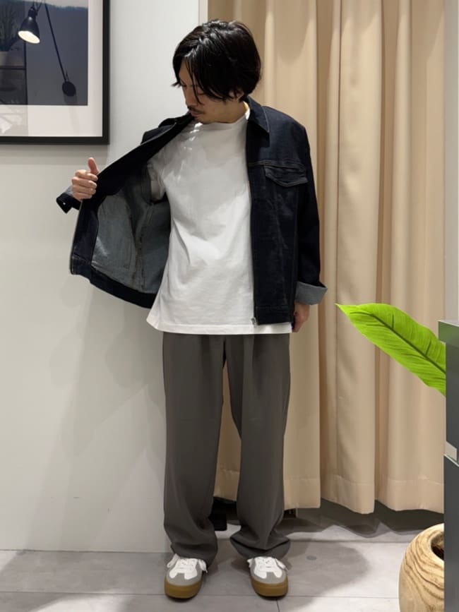 はさんの「THE SHOP TK｜コットンデニムブルゾン 【セットアップ可】」を使ったコーディネート