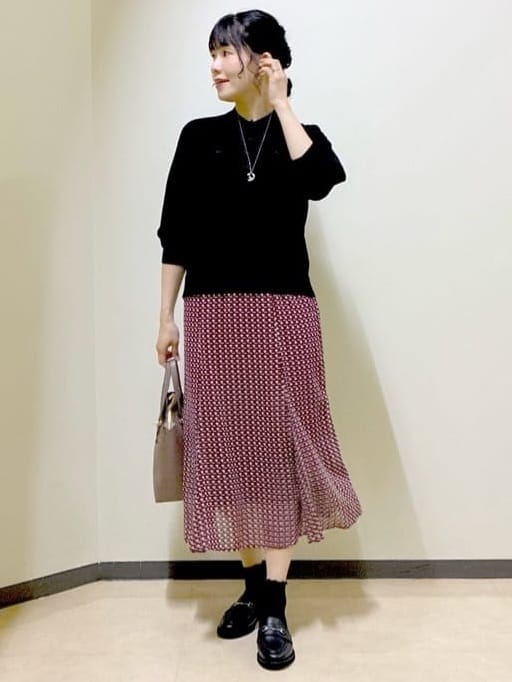  beni_gingerさんの「Reflect｜【透けにくい◎】衿付き七分袖ニット」を使ったコーディネート