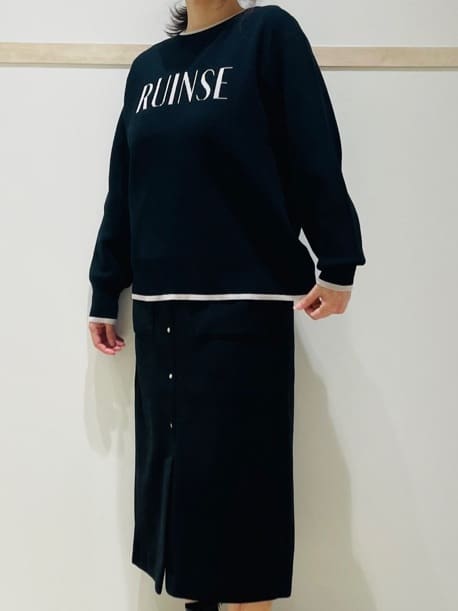 c_h_i_k_aさんの「SHOO･LA･RUE｜【S-LL/あったか】すらりときれい見え ベイカー風ナロースカート」を使ったコーディネート