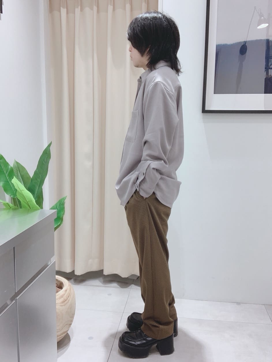 坂。さんの「THE SHOP TK｜セミワイドイージーパンツWARM 洗濯機OK／裏起毛／ストレッチ」を使ったコーディネート