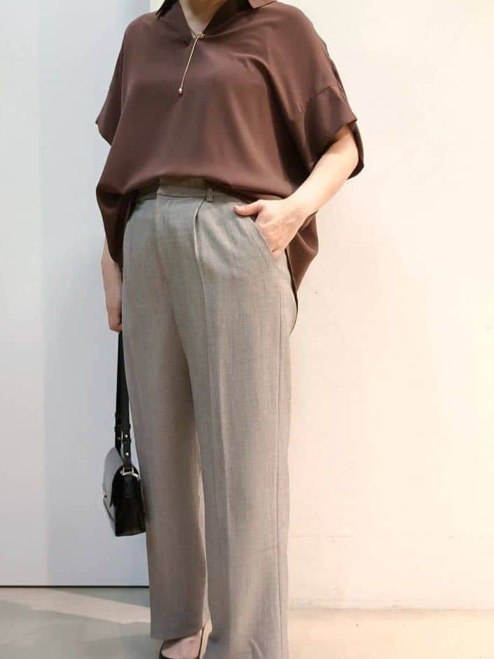 あんさんの「THE SHOP TK｜【インしなくても決まる】スキッパーシャツ/接触冷感/防シワ/速乾」を使ったコーディネート