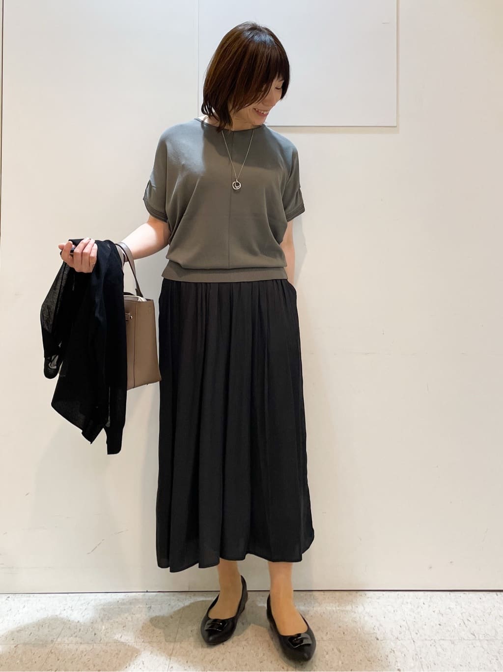 めいさんの「Reflect｜【ウエストゴム仕様／長く着られる◎】スカーチョパンツ」を使ったコーディネート