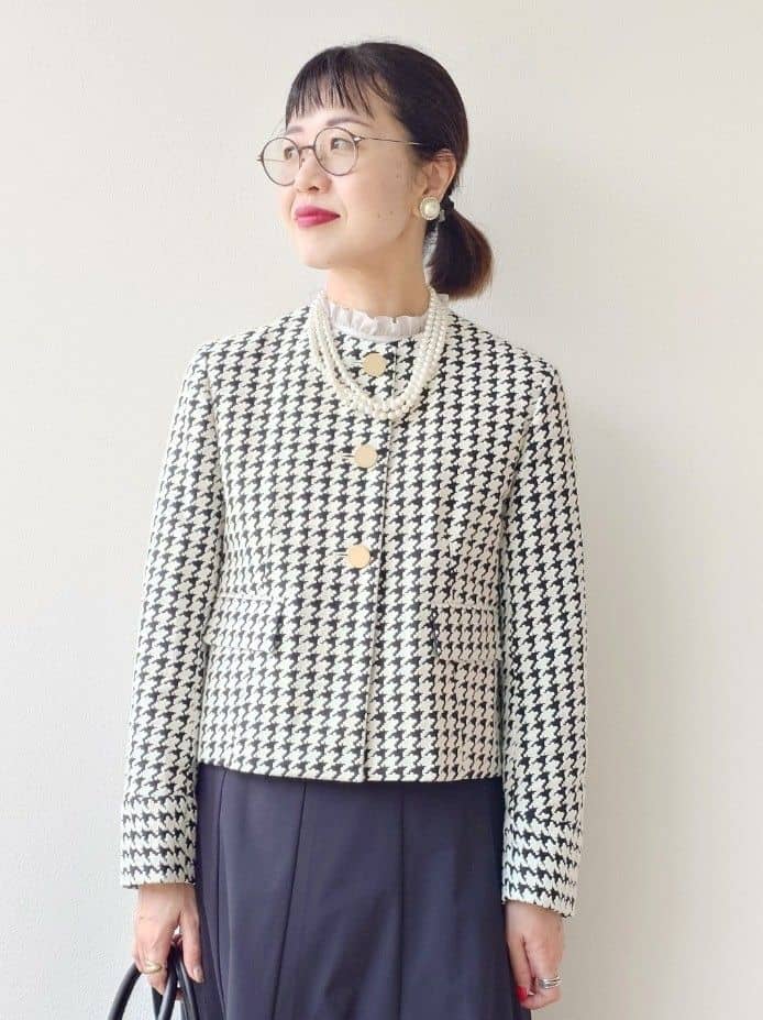 MUTSUKOさんの「UNTITLED｜【セットアップ可能】クラシックチドリ ジャケット」を使ったコーディネート