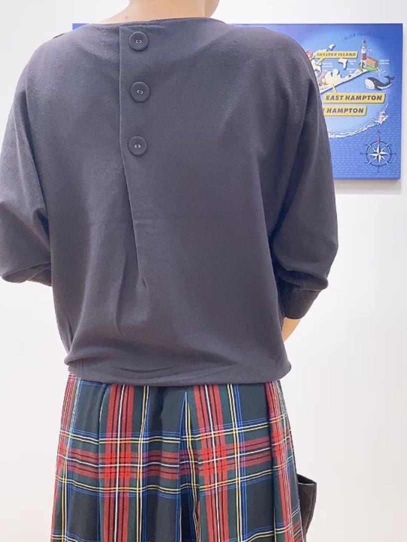 Hamaさんの「Dessin｜【洗える】後ろボタンニットプルオーバー七分袖」を使ったコーディネート