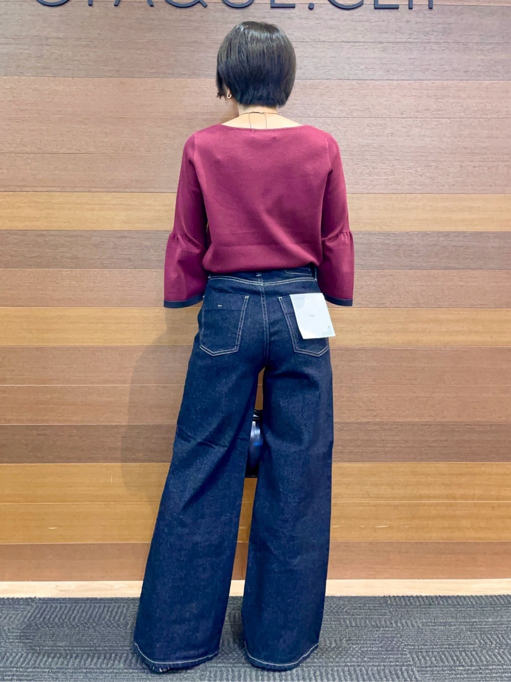 umiさんの「OPAQUE.CLIP｜ストレッチバギーデニム【洗濯機洗い可】《SS～LL》」を使ったコーディネート