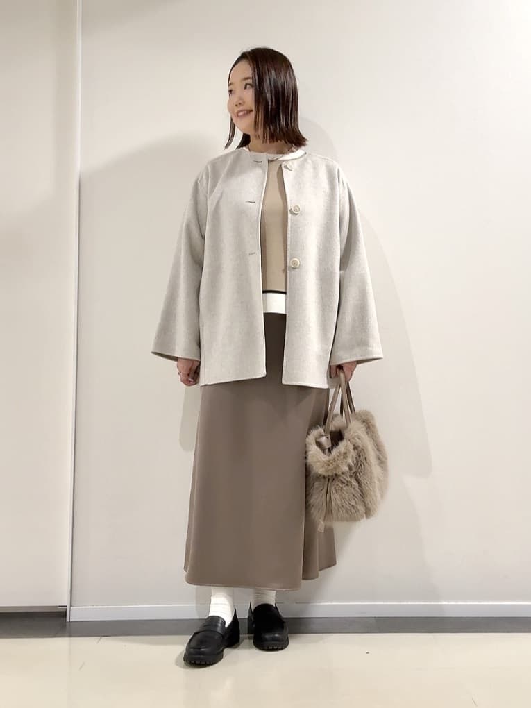 YUIさんの「UNTITLED｜【ミディ丈/軽やか】セミラグランリバー コート」を使ったコーディネート