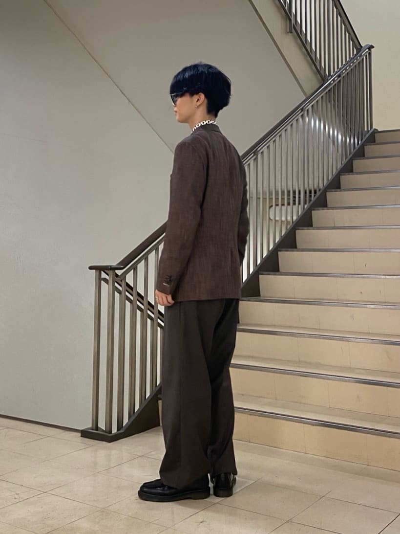 キムラさんの「TAKEO KIKUCHI｜アニリンレザー　２WAYクラッチ」を使ったコーディネート
