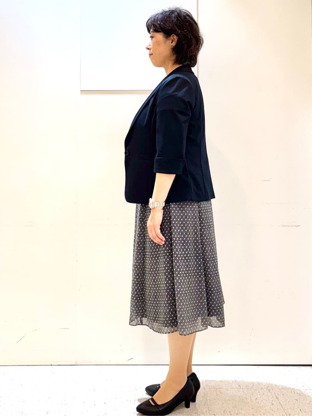 ヤスコさんの「Reflect｜【マシンウォッシュ可／セットアップ可】コツキ柄プリントブラウス」を使ったコーディネート