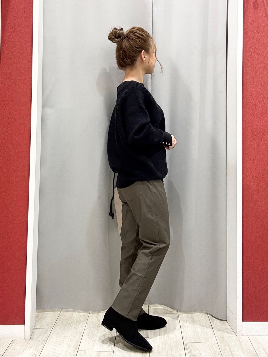 shioさんの「SHOO･LA･RUE｜【洗濯機可/S-LL】フィット感が心地よい ハイパーストレッチスキニー裏起毛」を使ったコーディネート