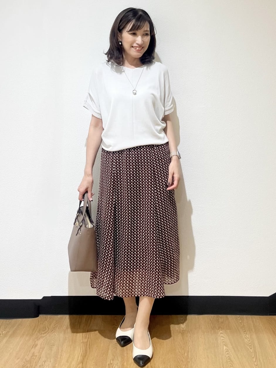 ayaさんの「Reflect｜【選べる7色◎／手洗い可／二の腕カバー】半袖ニット」を使ったコーディネート
