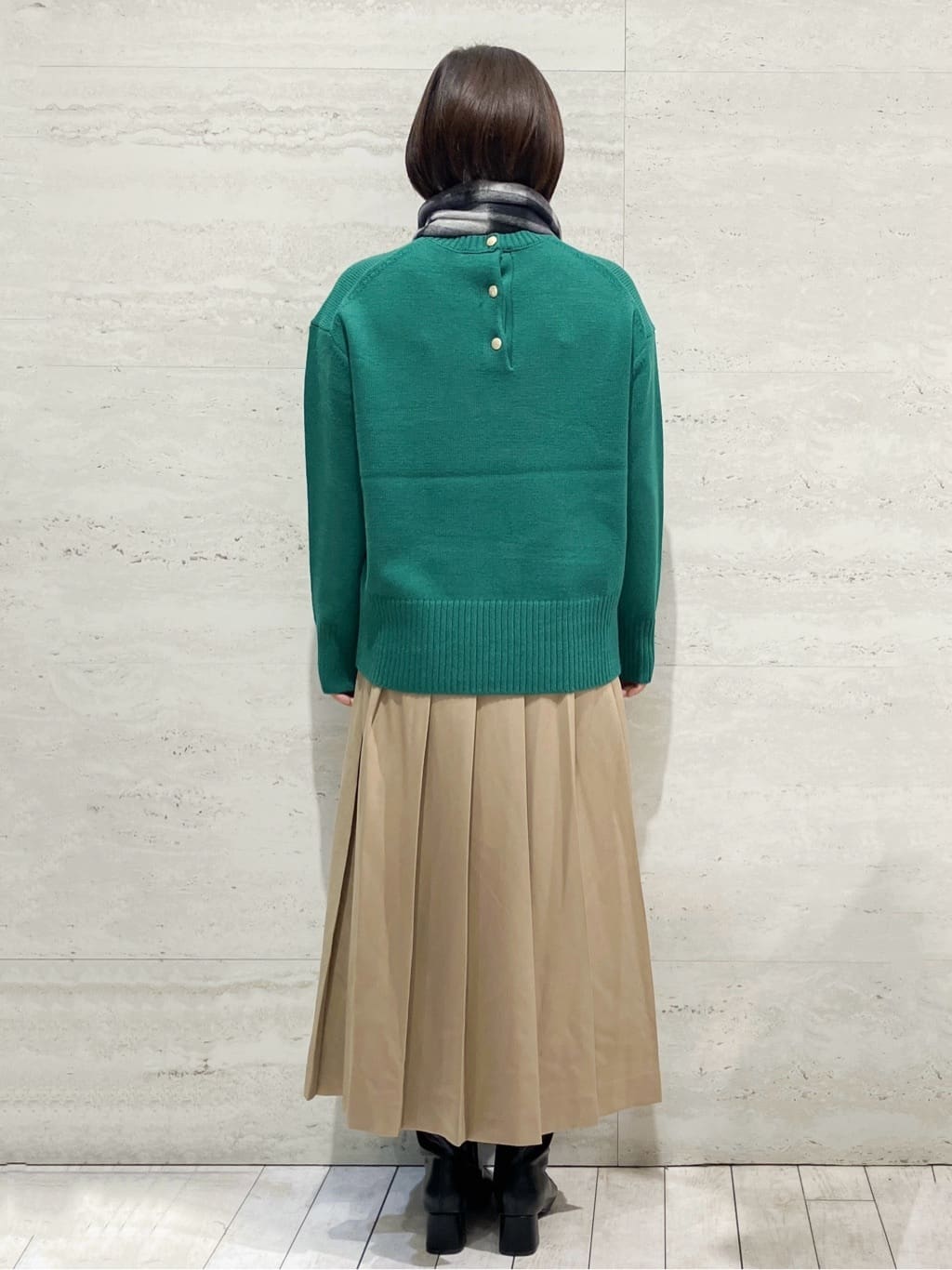 FUKAさんの「OPAQUE.CLIP｜ワイドプリーツスカート【洗濯機OK】」を使ったコーディネート