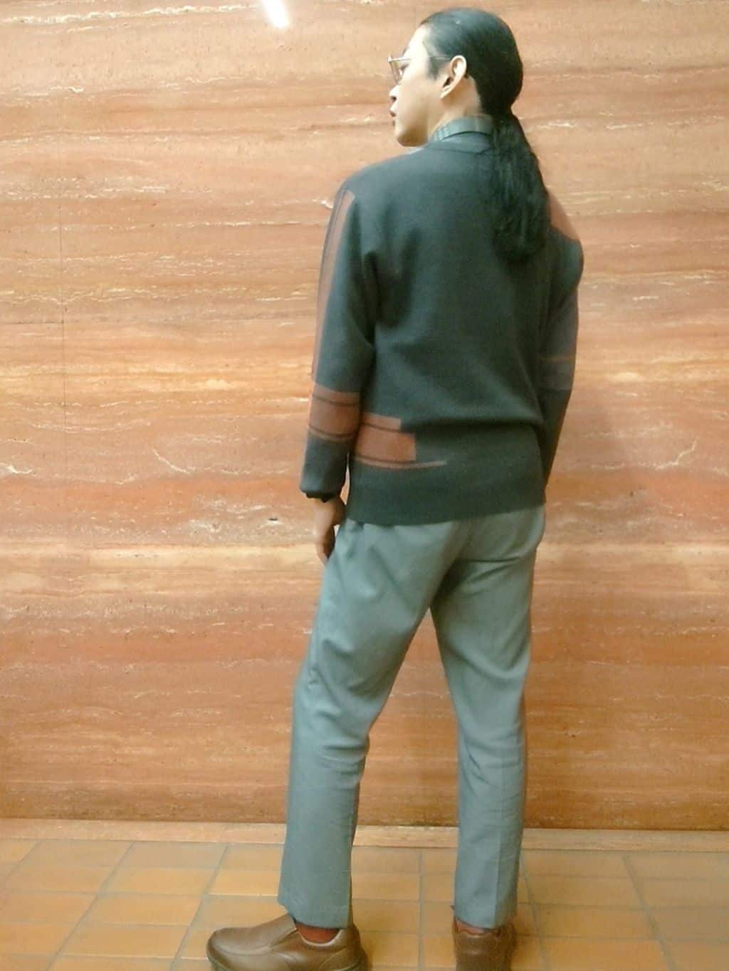 かしげるさんの「TAKEO KIKUCHI｜ランダム チェック ジャカード ニット」を使ったコーディネート