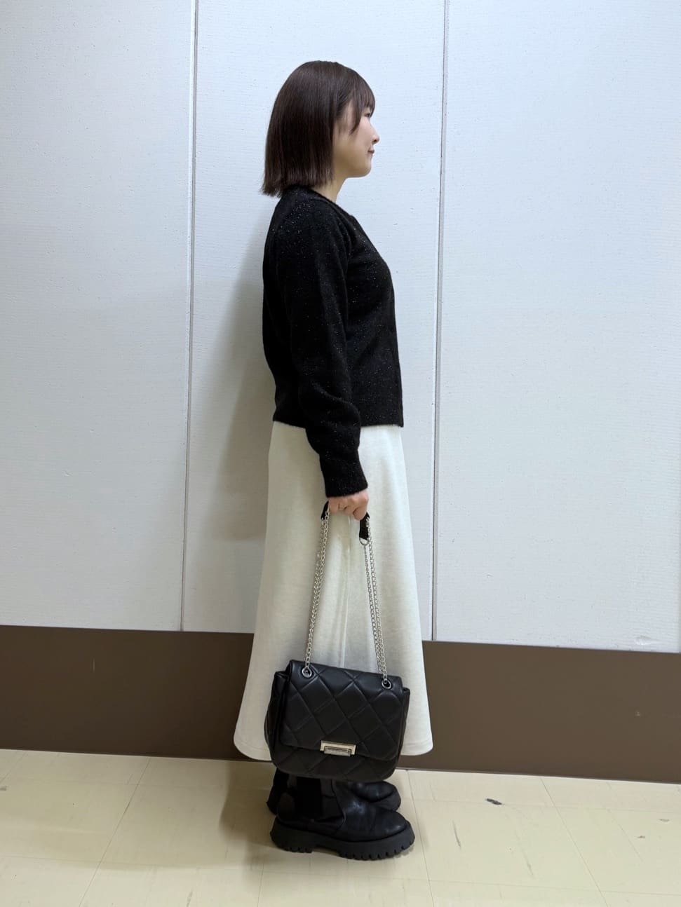Rikoさんの「INDIVI｜【洗える】ラメニットカーディガン」を使ったコーディネート