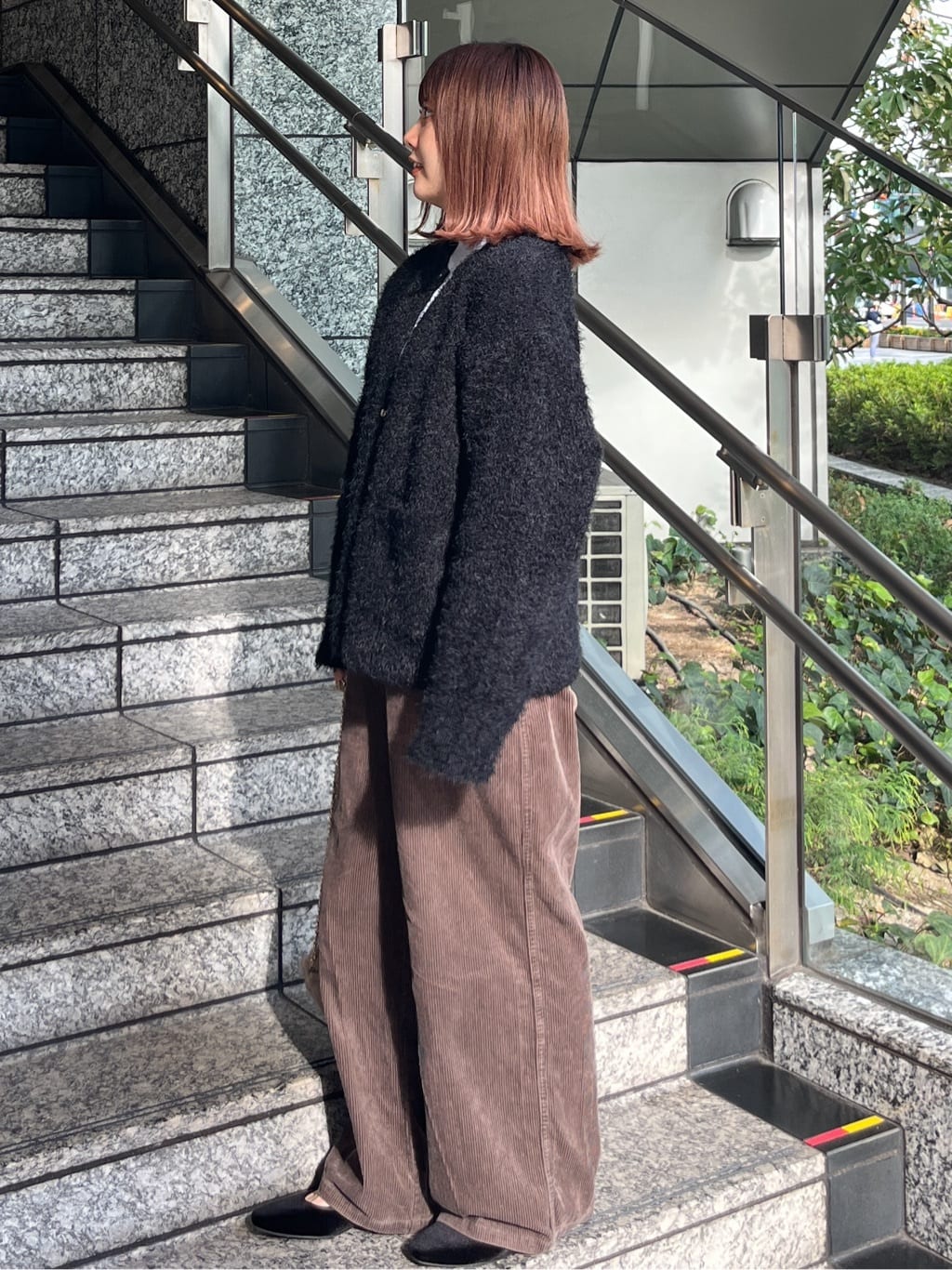 HANNAさんの「OPAQUE.CLIP｜シャギーミドルカーディガン【洗濯機OK】《6col》」を使ったコーディネート