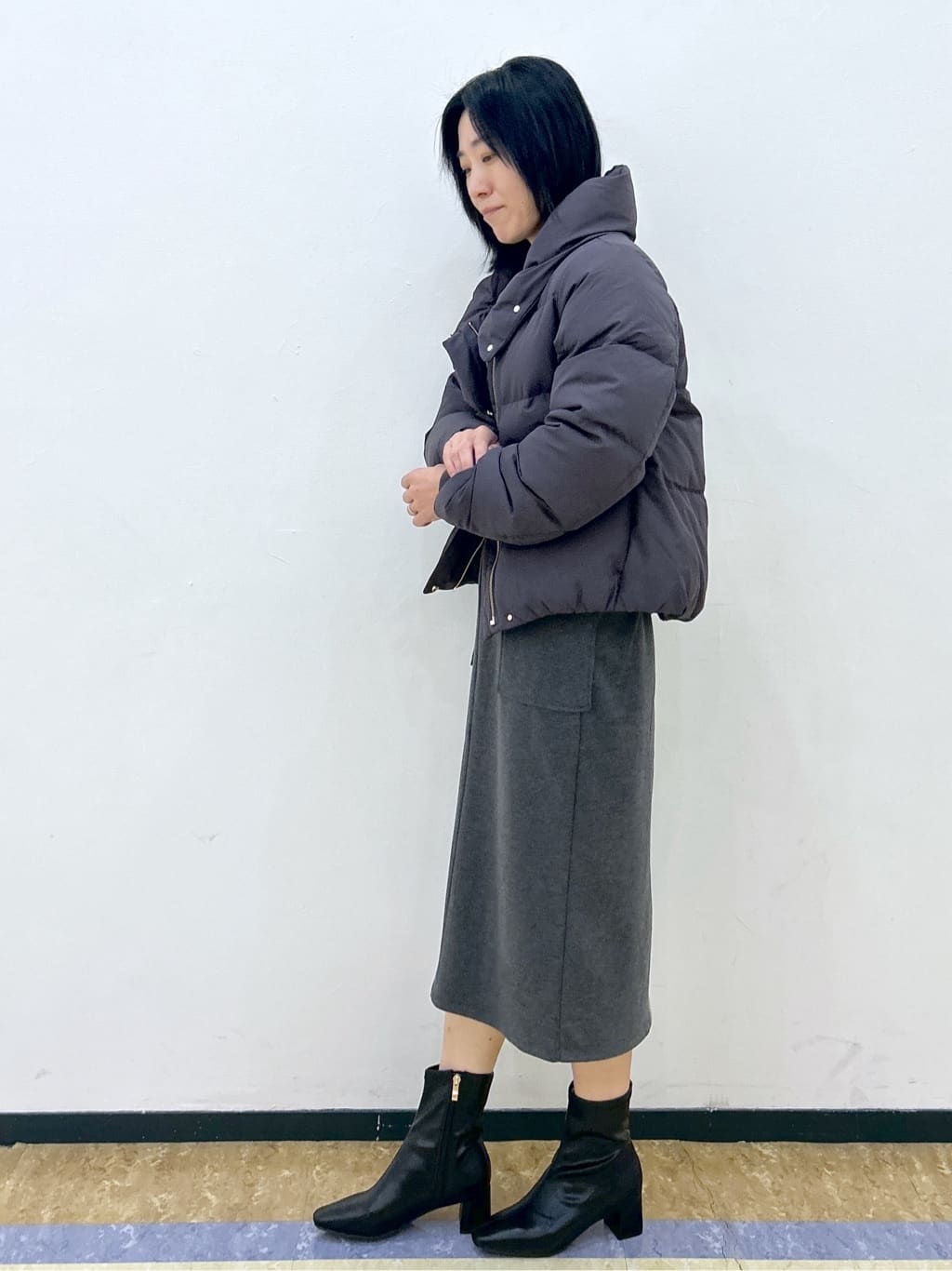 su.さんの「index｜KAWADAダウンショートコート【撥水／洗濯機OK／静電気防止裏地】《XS～LL》」を使ったコーディネート