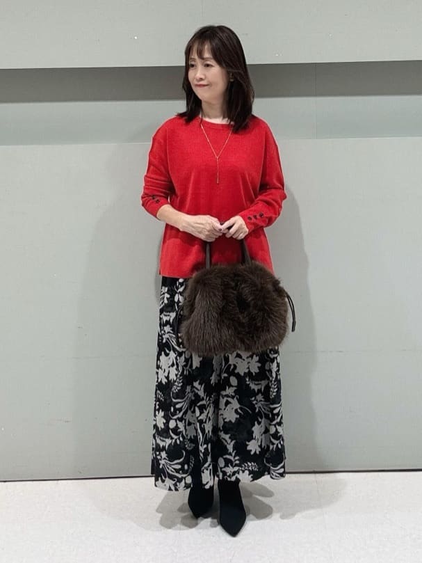 makiさんの「UNTITLED｜【アンサンブル可/洗える】ウールミラノリブニット」を使ったコーディネート