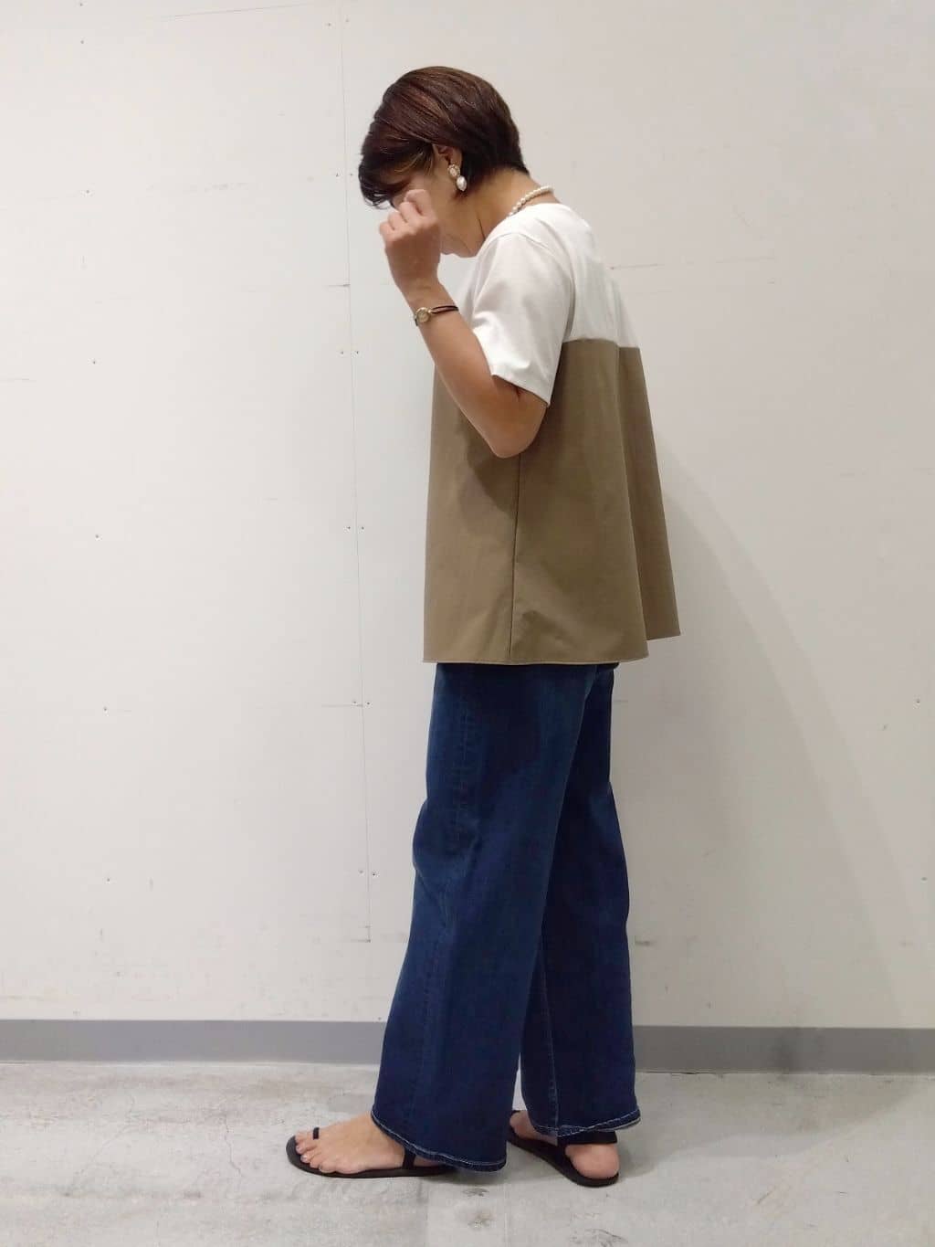 Kさんの「INDIVI｜【洗える】ビスチェレイヤード風トップス」を使ったコーディネート