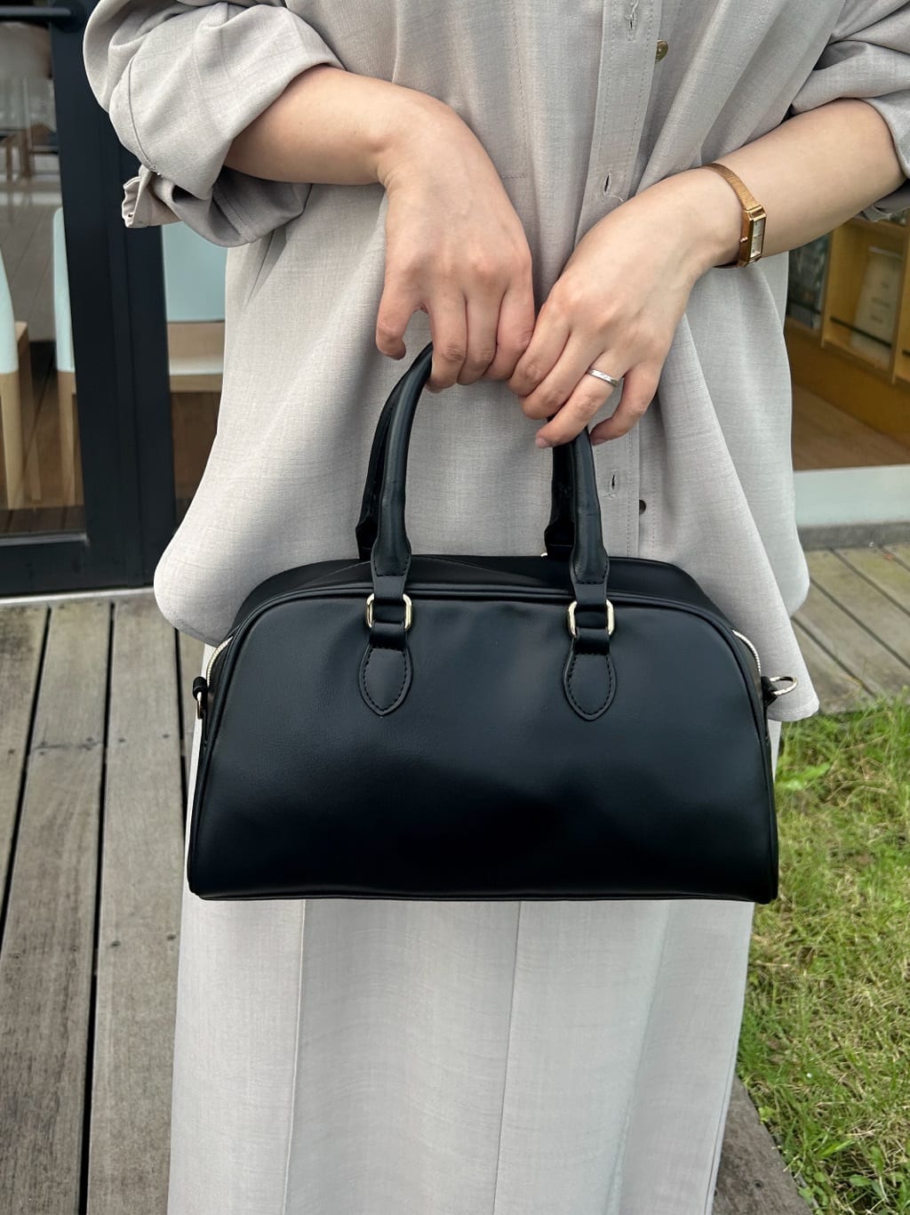 ちびゆきさんの「grove｜【カセット服/選べる着丈】洗濯機で洗えるオーバーシャツ」を使ったコーディネート