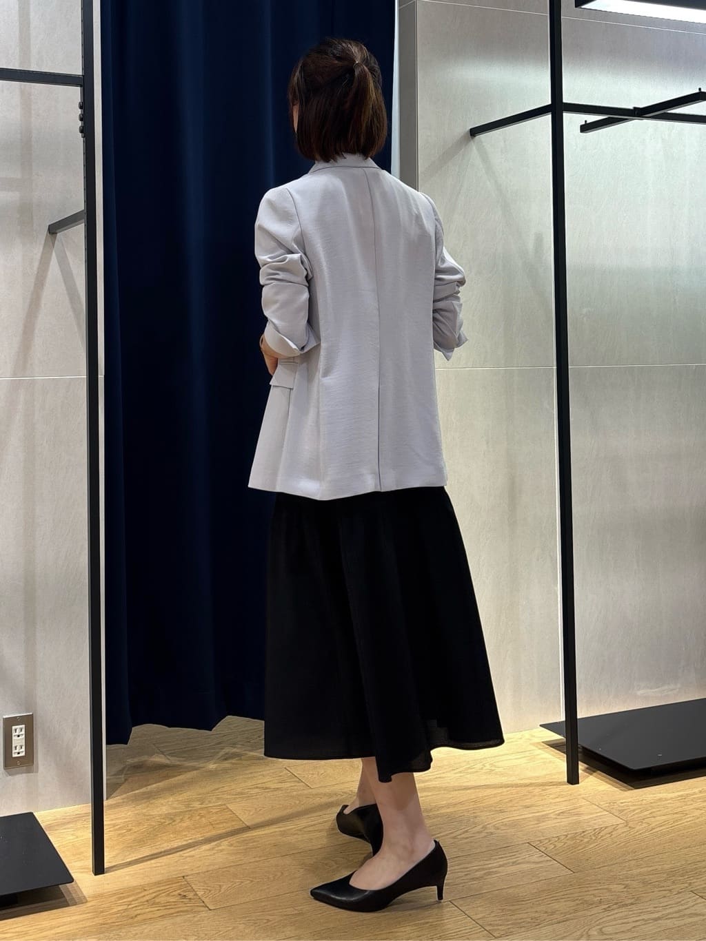 kanaeさんの「INDIVI｜【1枚でコーデ完成！】タックワンピース」を使ったコーディネート