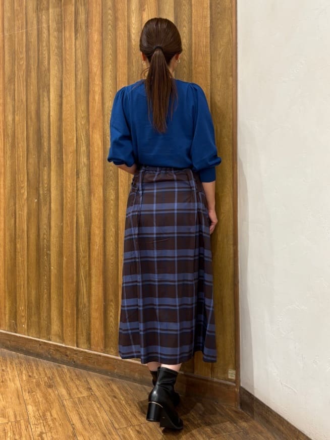 nonnoさんの「SHOO･LA･RUE｜【S-LL／2WAY】取り外しのできる シャツ腰巻パーツつきチェック柄スカート」を使ったコーディネート