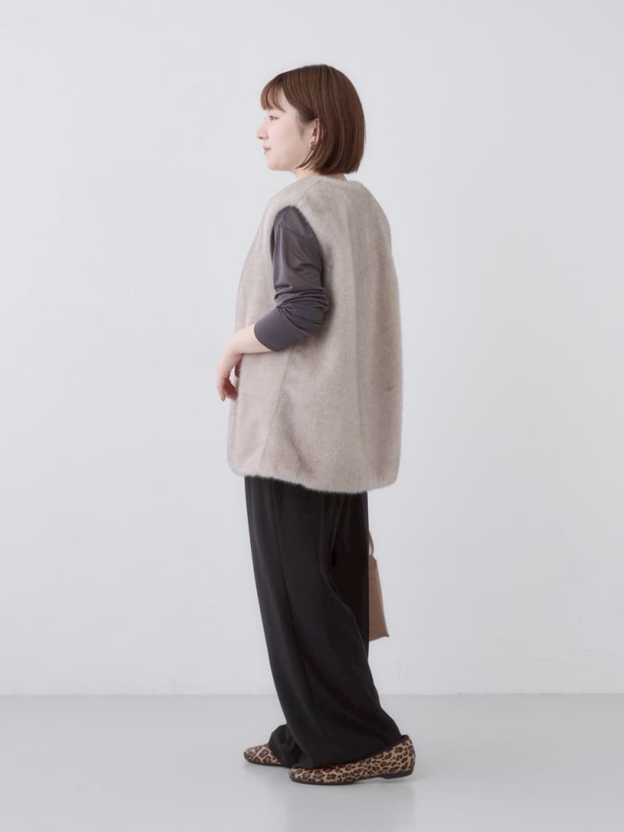 sakuさんの「INDIVI｜ミンク調フェイクファージレ」を使ったコーディネート
