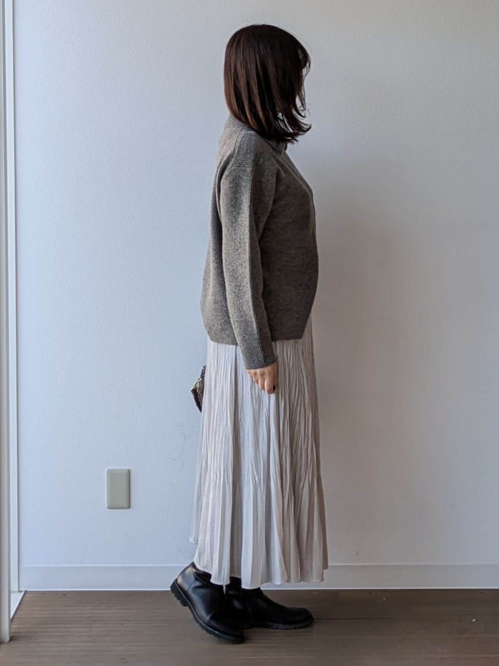 なみきさんの「UNTITLED｜【洗える】カラーネップ ダブルジップカーディガン」を使ったコーディネート
