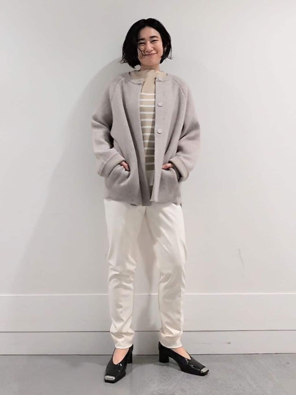ミズタさんの「UNTITLED｜【軽アウター/ミドル丈】ウールニットコーディガン」を使ったコーディネート