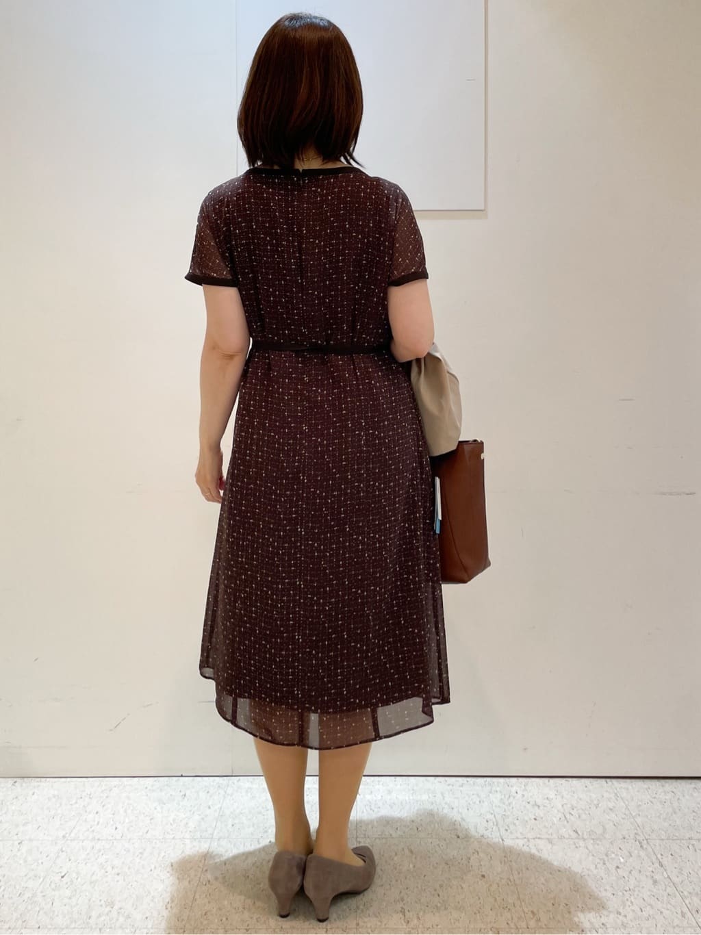 めいさんの「Reflect｜【WEB先行カラーあり／マシンウォッシュ可／ナローベルト付き】オフボディツイードチェックワンピース」を使ったコーディネート