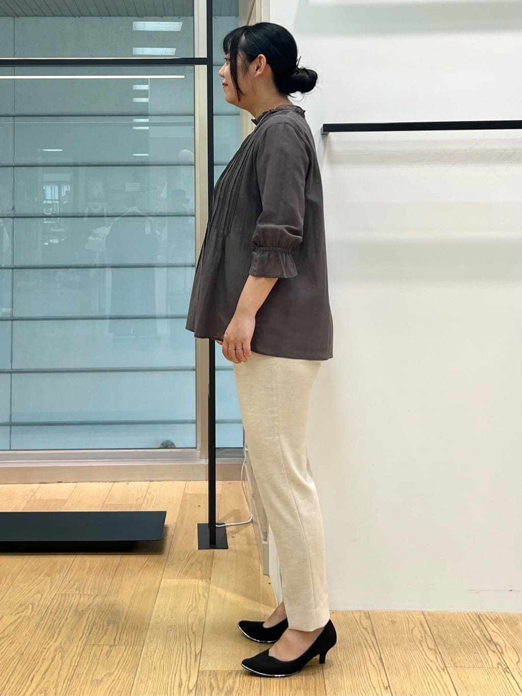 shimaさんの「INDIVI｜【洗える/コットン】ピンタックシアーブラウス」を使ったコーディネート