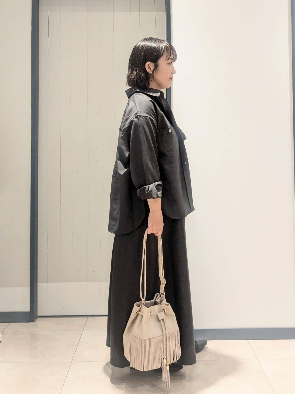 yukikaさんの「grove｜【カセット服/選べる着丈】洗濯機で洗えるオーバーシャツ」を使ったコーディネート