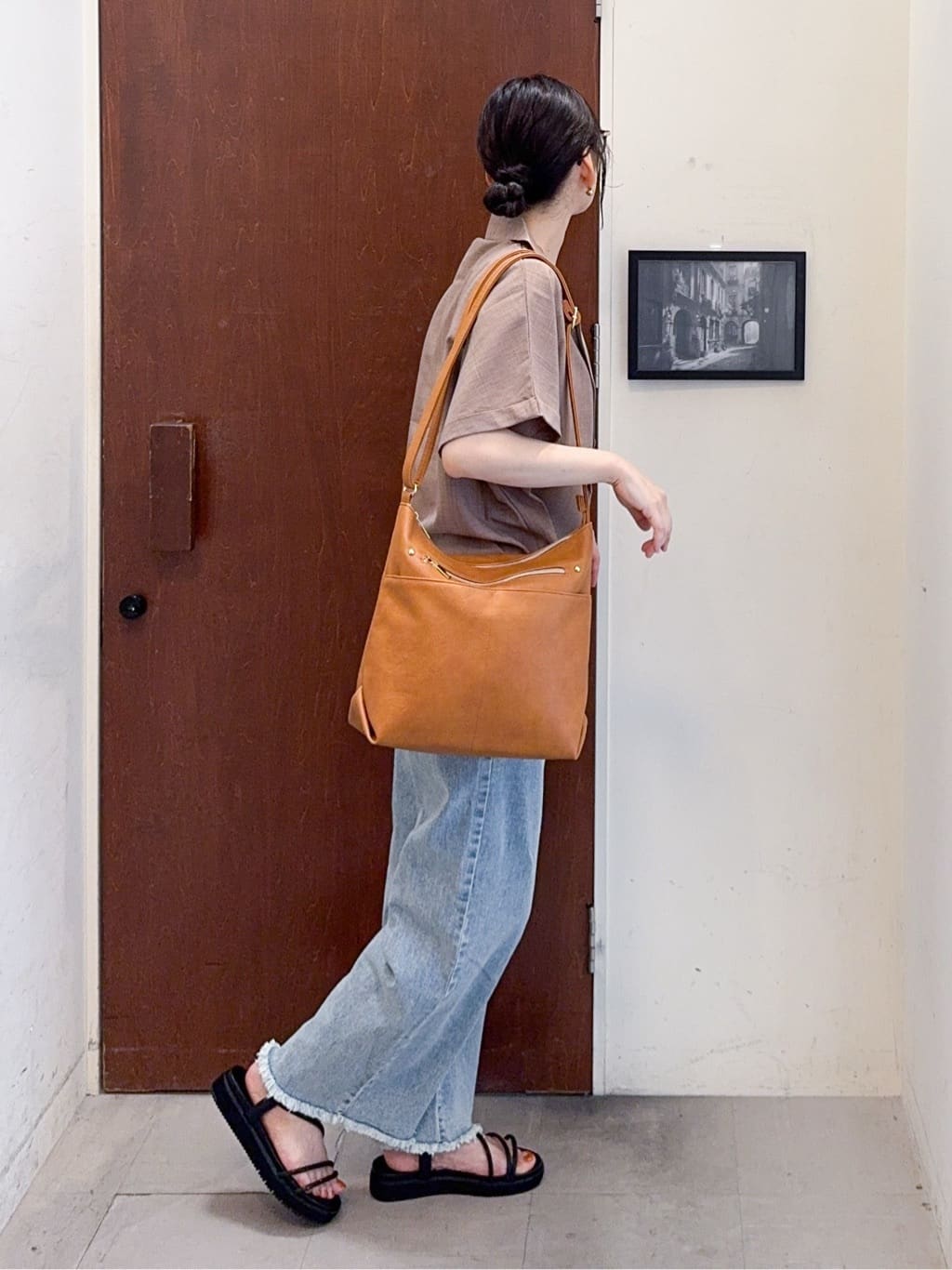 𝐇𝐢𝐫𝐨𝐦𝐢さんの「SHOO･LA･RUE｜【S-LL】さらりと着たい大人のための 麻調半袖ジャケット」を使ったコーディネート