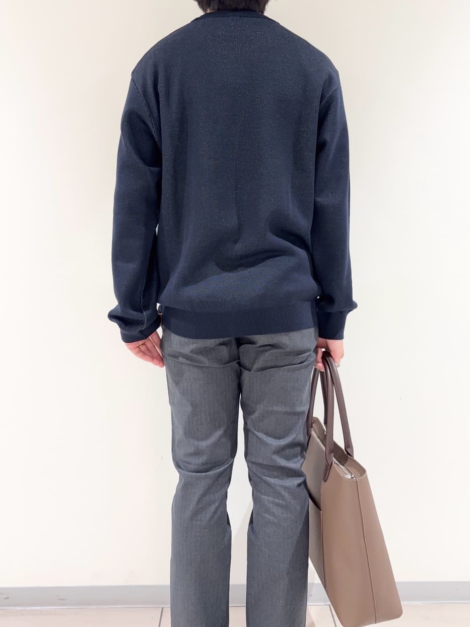 及川さんの「TAKEO KIKUCHI｜【Made in JAPAN】ビッグチェック＆スライドパズル柄 ニット」を使ったコーディネート