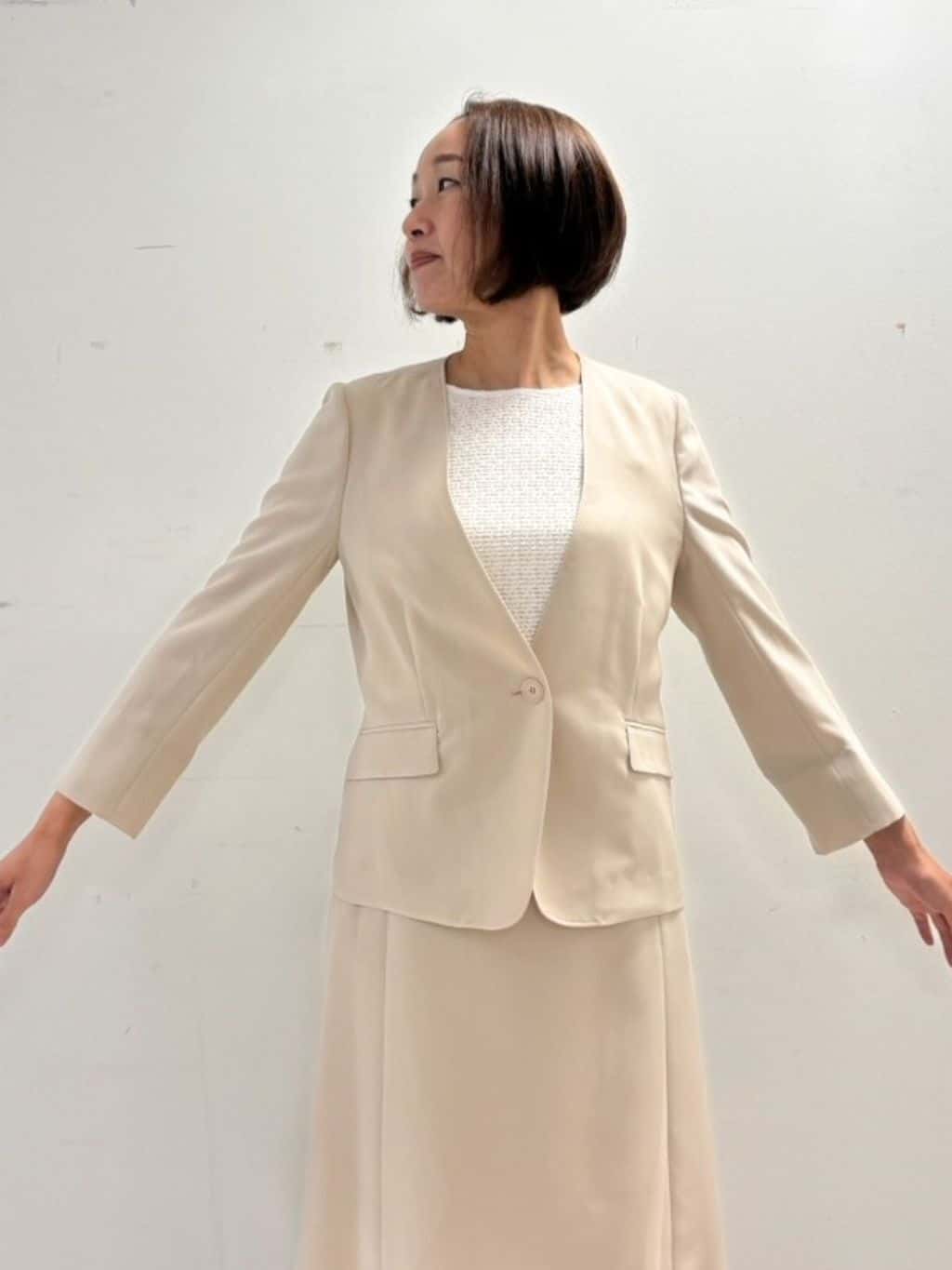 keikoさんの「COUP DE CHANCE｜【手洗い可／日本製】ノースリーブトップス」を使ったコーディネート