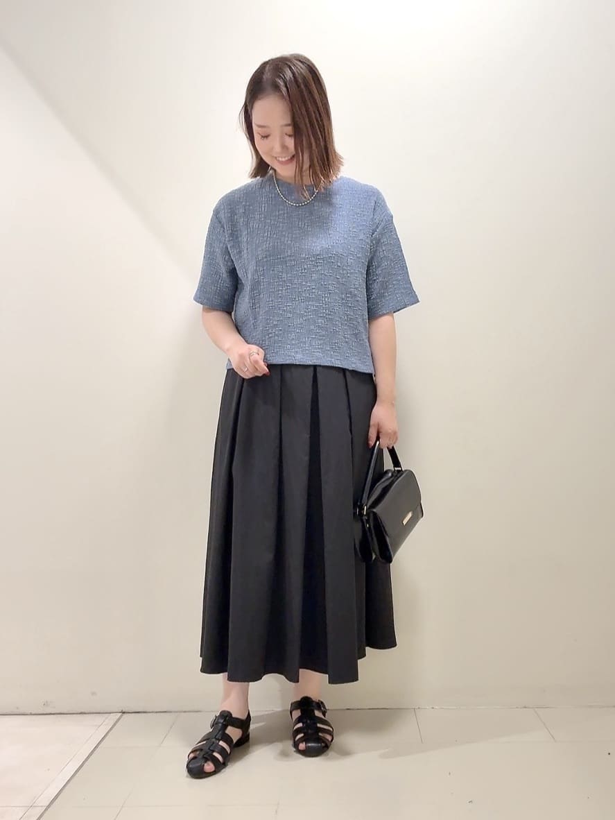 YUIさんの「UNTITLED｜【五分袖/ジャージトップス】スラブカールマイヤープルオーバー」を使ったコーディネート