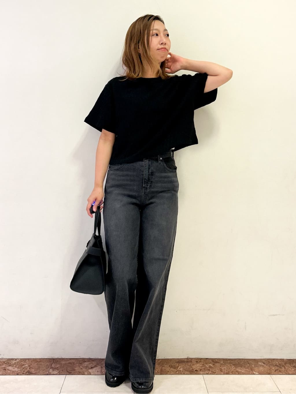madokaさんの「OPAQUE.CLIP｜ふくれジャカードトップス【洗濯機洗い可】」を使ったコーディネート