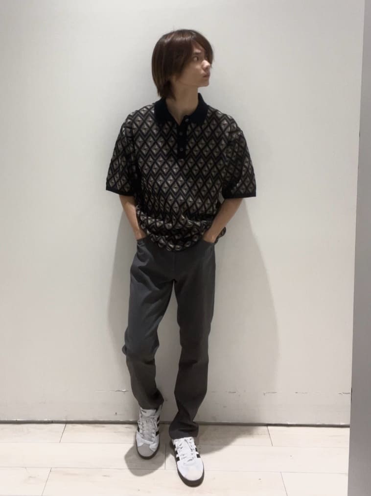 Neneさんの「THE SHOP TK｜ジオメニットポロシャツ　【洗濯機OK】」を使ったコーディネート